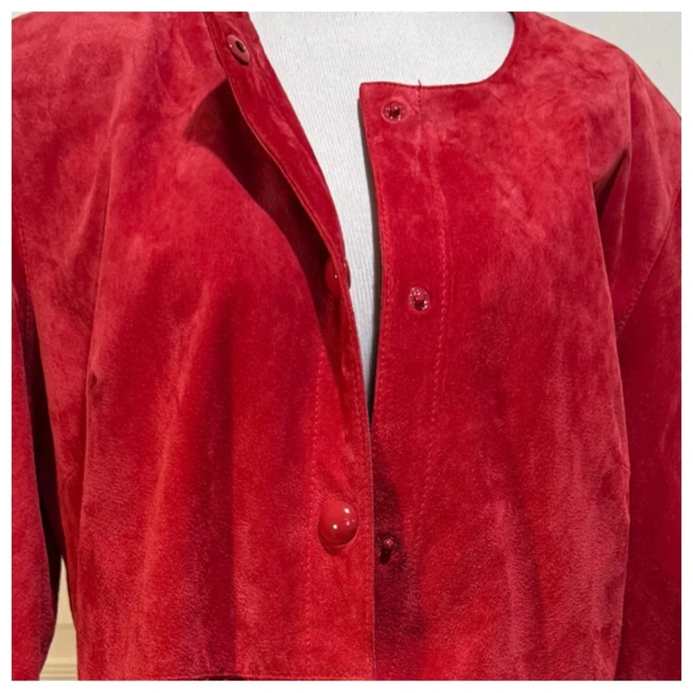 Suede! DGH Diane Goes Hollywood Coat/Dress Red Suede